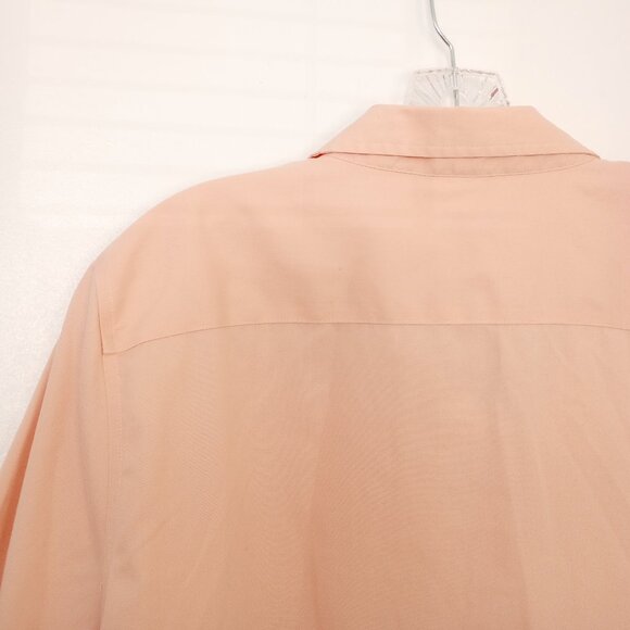 Coldwater Creek Peach No-Iron Button Front Shirt - Picture 5 of 7
